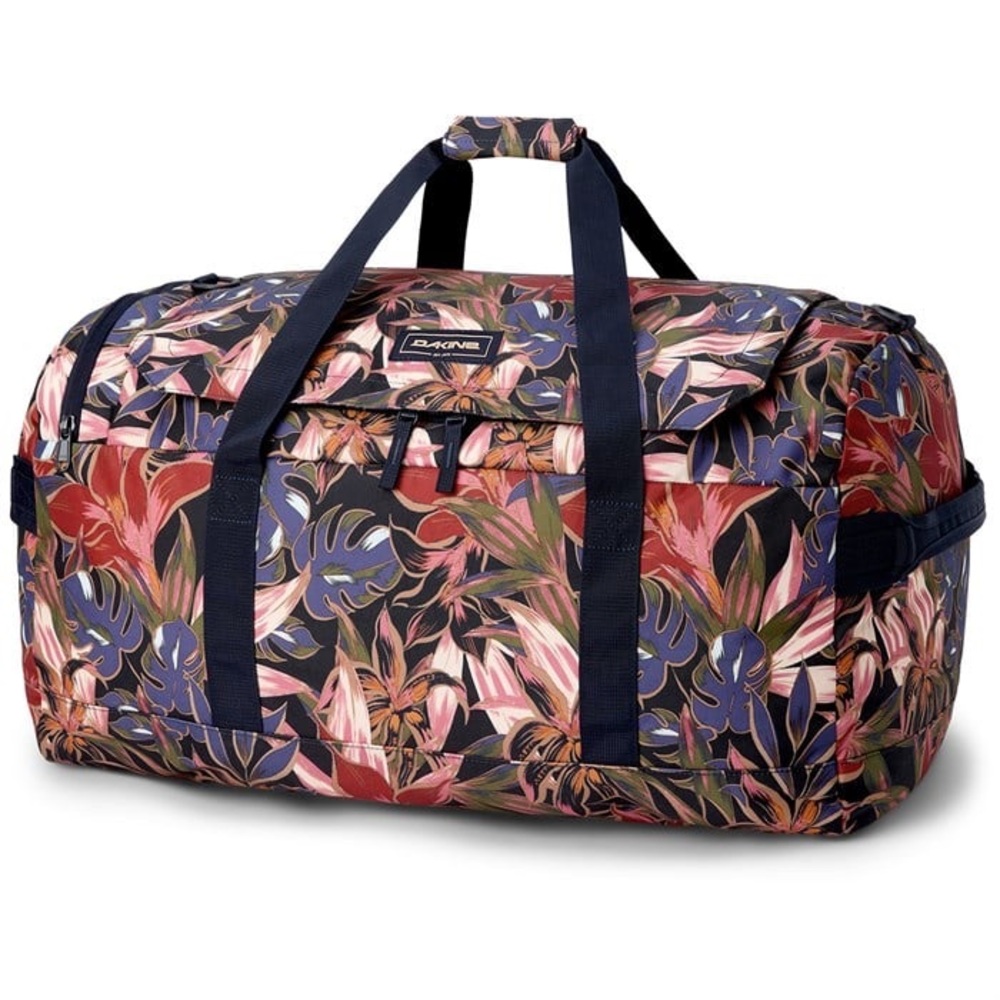 Dakine Tropical Print Duffel Bag - Navy and Red